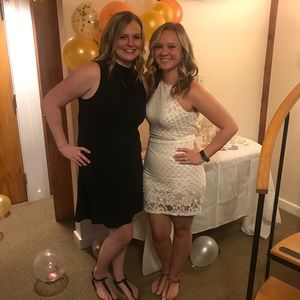 Lulus white lace mini dress